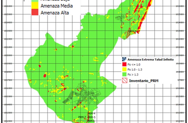Zonificación de amenaza por remoción en masa — Madrid, Cundinamarca